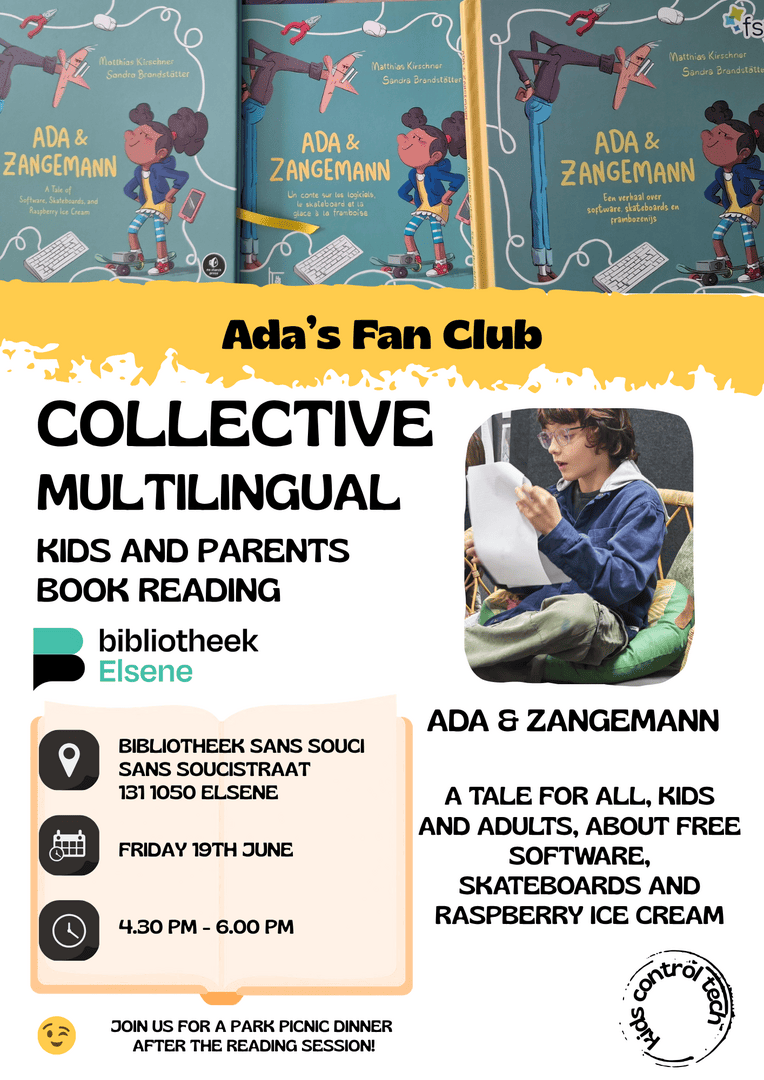Meertalig Arpentage Ada and Zangemann - collective multilingual reading (books versions available in EN/FR/NL/DK)